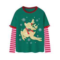 VIKITA Mädchen T-Shirt Langarm Top Winter Casual Kinder Kleidung L7110 7-8 Jahre von VIKITA