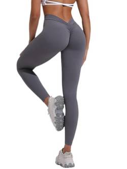 VIKMKM Damen Gym Leggings Sport Scrunch Butt Blickdicht Leggins Mit Seamless Yoga Booty Laufhose von VIKMKM