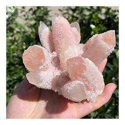 VILFO Natürlicher schöner rosa Kristallcluster-Stein Natürlicher Kristallcluster JIYUEYIN (Size : 250-300g) von VILFO