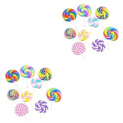 VILLCASE 24 Stk Nagellutscher-Anhänger Süßigkeiten-Gummi-Anhänger Fudge Perlen für Armbänder Ton Süßigkeiten selbstgemachter Lutscher Handyhülle Schlüsselanhänger Ohrringe Charme Zubehör von VILLCASE
