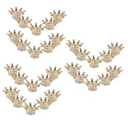 VILLCASE 30 Stk Schmuck Perlen Charme Geschmücktes Zubehör Schmuckperlen Aus Königskronen-armbandverbinder Armbandperlen Handy-zubehör Perlenkette Strasssteine Halskette Kristall von VILLCASE