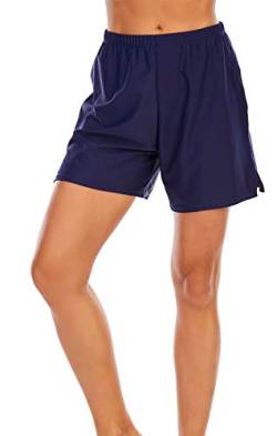 VILOREE Damen Badeshorts Kurze Badehose Wassersport Bikinihose Schwimmhose Schwimmshorts Schnell Trocknendes Navy XXL von VILOREE