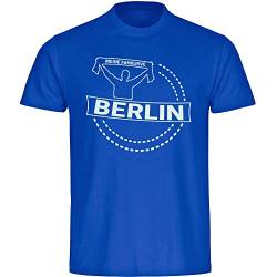 VIMAVERTRIEB® Kinder T-Shirt Berlin - Meine Fankurve - Druck: weiß - Shirt Jungen Mädchen Fußball Fanartikel Fanshop - Größe: 152 blau von VIMAVERTRIEB