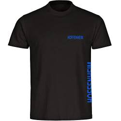 VIMAVERTRIEB® Kinder T-Shirt Hoffenheim - Brust & Seite - Druck: blau - Shirt Jungen Mädchen Fußball Fanartikel Fanshop - Größe: 164 schwarz von VIMAVERTRIEB