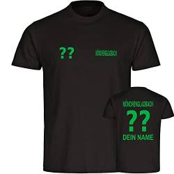 VIMAVERTRIEB® Kinder T-Shirt Mönchengladbach - Trikot mit Deinem Namen und Nummer - Druck: grün - Shirt Jungen Fußball Fanartikel - Größe: 152 schwarz von VIMAVERTRIEB