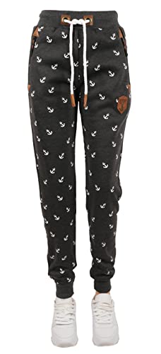 VIN TE Damen Jogginghose Hose Jogpants Thermo Fleece gefüttert Sweat Freizeit Anker S-3XL (as3, Alpha, 3X_l, Regular, Regular, Anthrazit, 3XL) von VIN TE