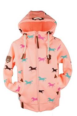 VIN TE Kinder Sweat Jacke Kapuze Fleece gefüttert Hoodie Übergangsjacke 140-158 (as3, numeric, numeric_140, regular, Rosa/Lachs-2088, 140) von VIN TE