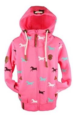 VIN TE Kinder Sweat Jacke Kapuze Fleece gefüttert Hoodie Übergangsjacke 140-158 (as3, numeric, numeric_152, regular, Pink-2088, 152) von VIN TE