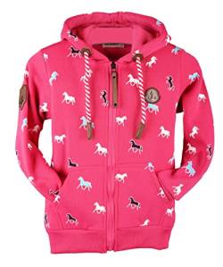 VIN TE Kinder Sweat Jacke Kapuze Fleece gefüttert Hoodie Übergangsjacke 140-158 98-164 (as3, numeric, numeric_116, regular, Pink-1098, 116) von VIN TE