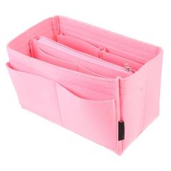 VINTORKY 1stk Aufbewahrungsbeutel Aus Filz Kulturbeutel Kosmetiktasche Aus Mesh Make-up-Organizer-Tasche Buch-Einkaufstasche Für Damen Tragbar Rosa Gefühlt Reisen Handgepäck von VINTORKY