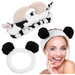 VINTORKY 2 Stk 3d-stirnband Kawaii Gesichtshaarband Tierstirnband Zum Waschen Des Gesichts Spa-stirnband Gesichtswaschstirnbänder Make-up-stirnband Tiara Korallenvlies Hautpflege Zubehör von VINTORKY