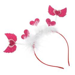 VINTORKY liebe Stirnband hair toppers for women geschenke für valentinstag glitzernde Antennen-Stirnbänder Stirnbänder zum Valentinstag für Erwachsene Haarbänder Weihnachtsstirnbänder Amor von VINTORKY