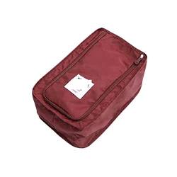 VIPAVA Schuhtaschen Multi Function Portable Travel Storage Bags Toiletry Cosmetic Makeup Pouch Case Organizer Travel Shoes Bags Storage Bag (Color : Wine) von VIPAVA