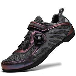 Fahrradschuhe Herren Fahrradschuhe Für Frauen Klickpedale Schuhe Atmungsaktive Radsportschuhe Gr.37-46 (42,schwarz) von VIPBQO