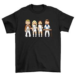 VIPwees Mens or Womens Swedish Pop Group Original Music Caricature T-Shirt, Made from Organic Cotton von VIPwees