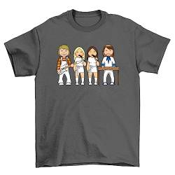 VIPwees Mens or Womens Swedish Pop Group Original Music Caricature T-Shirt, Made from Organic Cotton von VIPwees