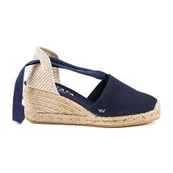 VISCATA Classic Espadrilles Heel Made in Spain, Navy Blue - 38 M EU von VISCATA