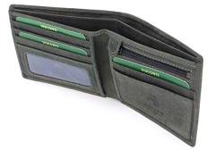 VISCONTI - Herren Leder Geldbörse Klein - Geldbeutel 5 Kartenfächer - Brieftasche mit Münzfach - RFID Blocker - Geschenkbox - Shield - 707 - Öl Grun von VISCONTI