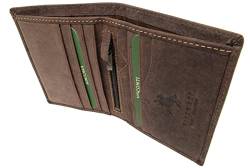 VISCONTI - Herren Leder Geldbörse Klein - Geldbeutel 6 Kartenfächer - Brieftasche/Wallet mit RFID Blocker - Geschenkbox - Arrow - 705 - Öl Braun von VISCONTI
