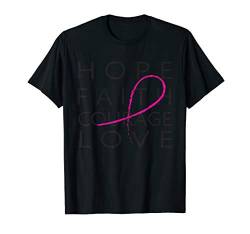Pink Ribbon Breast Cancer Fighters Survivors Awareness Shirt T-Shirt von VISHTEACANCERTSHIRT