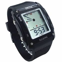 Sprechende Sprechende Armbanduhr für Blinden- und Senioren-Digital-Sportuhr (schwarz) von VISIONU