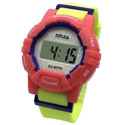 Sprechende Uhr in Spanisch für Binder, Kinder und ältere Menschen, elektronische Sportuhr, Geschenk 8-877TS(Gel) von VISIONU