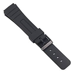 VISIYUBL 16 mm 18 mm 20 mm Armband Silikonkautschukbänder passen for Casio -Armbanduhren EF Ersetzen (Color : Black, Size : 16mm) von VISIYUBL