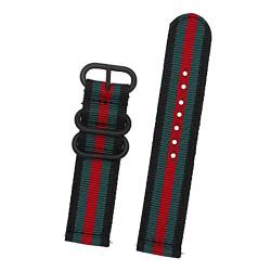 VISIYUBL 18mm 24mm 22mm 20mm Nylon Sport Ersatzgurtband for Samsung Galaxy Fit for Gang S3 S2. Uhrband Männer Armbandband Ringschnalle (Color : 12, Size : 22mm) von VISIYUBL