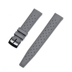 VISIYUBL 2. 2mm Tropischer Fluor-Gummi-Uhr-Armband 20 In mm Ersatzfit for Seiko SRP777J1. Uhrenband tauchen wasserdichte Armbandarmband for Männer (Color : Gray Black, Size : 20mm) von VISIYUBL