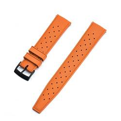 VISIYUBL 2. 2mm Tropischer Fluor-Gummi-Uhr-Armband 20 In mm Ersatzfit for Seiko SRP777J1. Uhrenband tauchen wasserdichte Armbandarmband for Männer (Color : Orange Black, Size : 22mm) von VISIYUBL