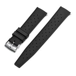 VISIYUBL 2. 2mm Tropischer Fluor-Gummi-Uhr-Armband 20 In mm Ersatzfit for Seiko SRP777J1. Uhrenband tauchen wasserdichte Armbandarmband for Männer (Color : Rubber Black, Size : 20mm) von VISIYUBL