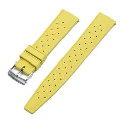 VISIYUBL 2. 2mm Tropischer Fluor-Gummi-Uhr-Armband 20 In mm Ersatzfit for Seiko SRP777J1. Uhrenband tauchen wasserdichte Armbandarmband for Männer (Color : Rubber Yellow, Size : 20mm) von VISIYUBL