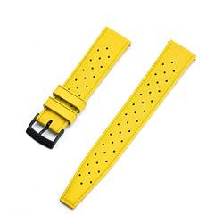 VISIYUBL 2. 2mm Tropischer Fluor-Gummi-Uhr-Armband 20 In mm Ersatzfit for Seiko SRP777J1. Uhrenband tauchen wasserdichte Armbandarmband for Männer (Color : Yellow Black, Size : 20mm) von VISIYUBL