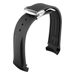 VISIYUBL 20mm gekrümmte End-Silikon-Gummi-Uhr-Armband passen for Huawei GT2. Fit for Huawey Fit for Samsung Watch 3 Fit for Galaxie S3 S4. Fit for Ehre Magic Watch 2 Fit for Amazfita (Color : S1, Si von VISIYUBL