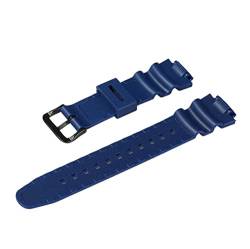 VISIYUBL Armband Gürtel Uhrenzubehör Uhrenarmbänder Harzband for Modell AE-1200/1000W-1300WH/W-216H-F-108WH/SGW500 (Color : Blue, Size : 18mm) von VISIYUBL