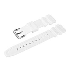 VISIYUBL Armband Gürtel Uhrenzubehör Uhrenarmbänder Harzband for Modell AE-1200/1000W-1300WH/W-216H-F-108WH/SGW500 (Color : White Light Pur, Size : 18mm) von VISIYUBL