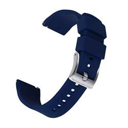 VISIYUBL Doppelte Farbe Silikonarmband 20mm 22mm wasserdichter Taucharmband Geeignet for die meisten Uhren mit Quick Release Federstange (Color : Blue White, Size : 22mm) von VISIYUBL