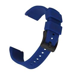 VISIYUBL Doppelte Farbe Silikonarmband 20mm 22mm wasserdichter Taucharmband Geeignet for die meisten Uhren mit Quick Release Federstange (Color : NAVY BLUE 1, Size : 22MM) von VISIYUBL