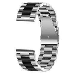 VISIYUBL Edelstahl Armband Fit for Samsung Fit for DW Uhren 16mm 18mm 20mm 22mm 24mm Männer Frauen Uhrenarmband Metallband Handgelenk Armband Silber (Color : 10, Size : 24mm) von VISIYUBL