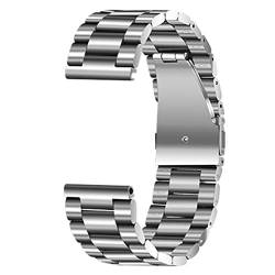 VISIYUBL Edelstahl Armband Fit for Samsung Fit for DW Uhren 16mm 18mm 20mm 22mm 24mm Männer Frauen Uhrenarmband Metallband Handgelenk Armband Silber (Color : 37 EU, Size : 20mm) von VISIYUBL