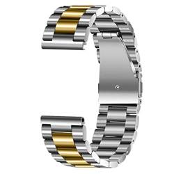 VISIYUBL Edelstahl Armband Fit for Samsung Fit for DW Uhren 16mm 18mm 20mm 22mm 24mm Männer Frauen Uhrenarmband Metallband Handgelenk Armband Silber (Color : 39 EU, Size : 18mm) von VISIYUBL