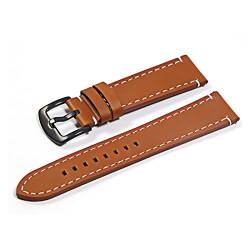 VISIYUBL Leder Uhrenbänder Armband schwarzer brauner Uhrengurt for Frauen Männer 20mm 22mm Handgelenk Band (Color : Light Brown, Size : 22mm) von VISIYUBL