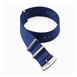 VISIYUBL Nylon-Armband. Nato. Gurt 20mm 22mm Generisches Uhrenbandsitz Gürtel Gürtel Ersatzuhr Zubehör for Männer (Color : Blue, Size : 20mm) von VISIYUBL