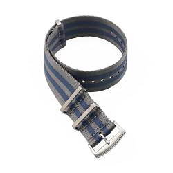 VISIYUBL Nylon-Armband. Nato. Gurt 20mm 22mm Generisches Uhrenbandsitz Gürtel Gürtel Ersatzuhr Zubehör for Männer (Color : Gray Blue, Size : 20mm) von VISIYUBL