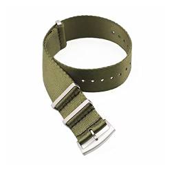 VISIYUBL Nylon-Armband. Nato. Gurt 20mm 22mm Uhrenbandsitz Gürtel Gürtel Ersatzuhr Zubehör for Männer (Color : Army Green, Size : 20mm) von VISIYUBL