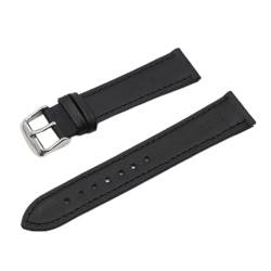 VISIYUBL Retro Uhrarmbandband 18mm 20mm 22mm 24mm Lederarmbands Grau Schwarz Braun Blau For Männer Watch Zubehör (Color : Black, Size : 19mm) von VISIYUBL