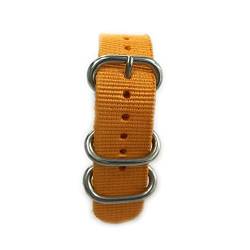 VISIYUBL Riemenuhr Band Army Sport Nylon Stoff Armband Edelstahl Schnalle for Frauen Männer Uhren Zubehör 20mm 22mm 24mm (Color : Orange, Size : 22mm) von VISIYUBL