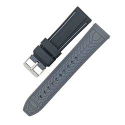 VISIYUBL Silikon Uhrenband -Gummi -Diving -Wasserdichtsersatz Armband Bandgurt Accessoires 20mm 22 mm 24 mm 26 mm (Color : Black, Size : 26mm) von VISIYUBL