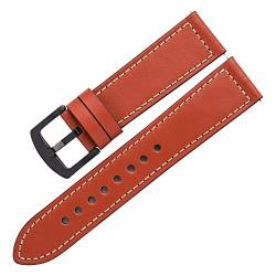 VISIYUBL Smart Watch Leder Bands Camouflage 20mm 22mm Gestanzte Leder Watch Strap Schneider Release Armband Fit for Samsung Galaxy (Color : Red-Brown, Size : 22mm) von VISIYUBL