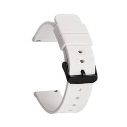 VISIYUBL Sport Silikongurt Armband Armband Anfall for Samsung Fit for Galaxy Fit for aktive 2 Pass (Color : White02, Size : 24mm) von VISIYUBL
